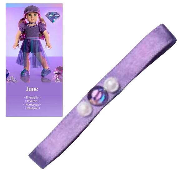 American Girl June BIRTHSTONE CHOKER Necklace Exquisite Alexandrite Accessory - Picture 8 of 8